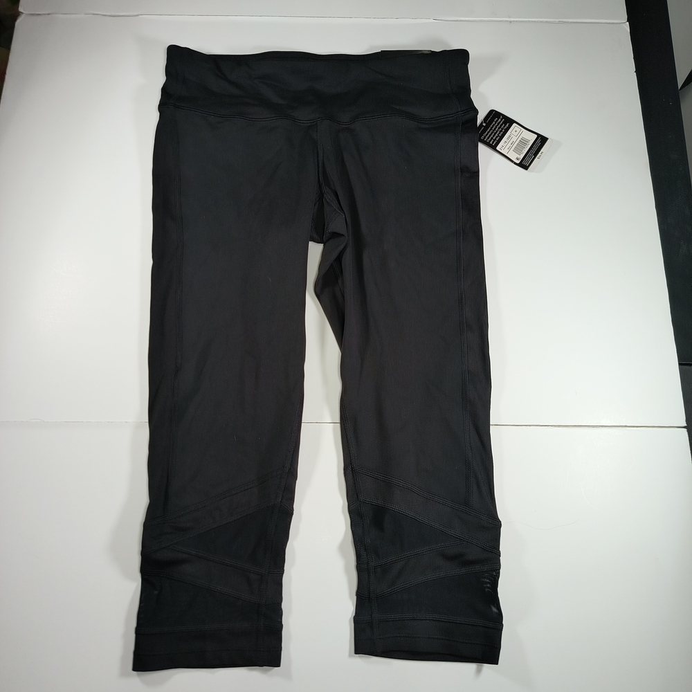C9 By Champion Black Capri-Length Leggings with Wide Waistband. Women's Size Med